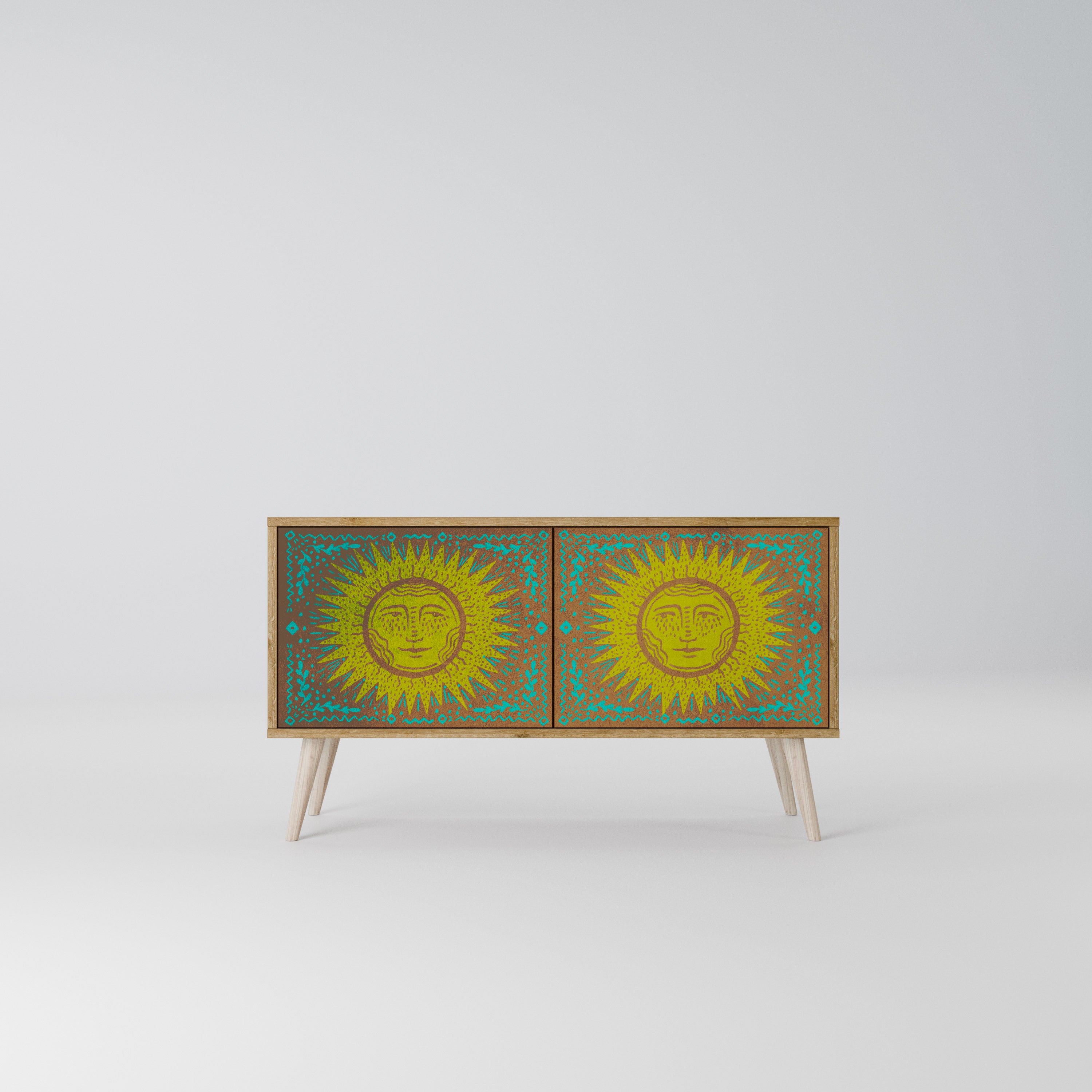 SUNSHINE EULOGY Mueble de TV Compacto de 2 puertas