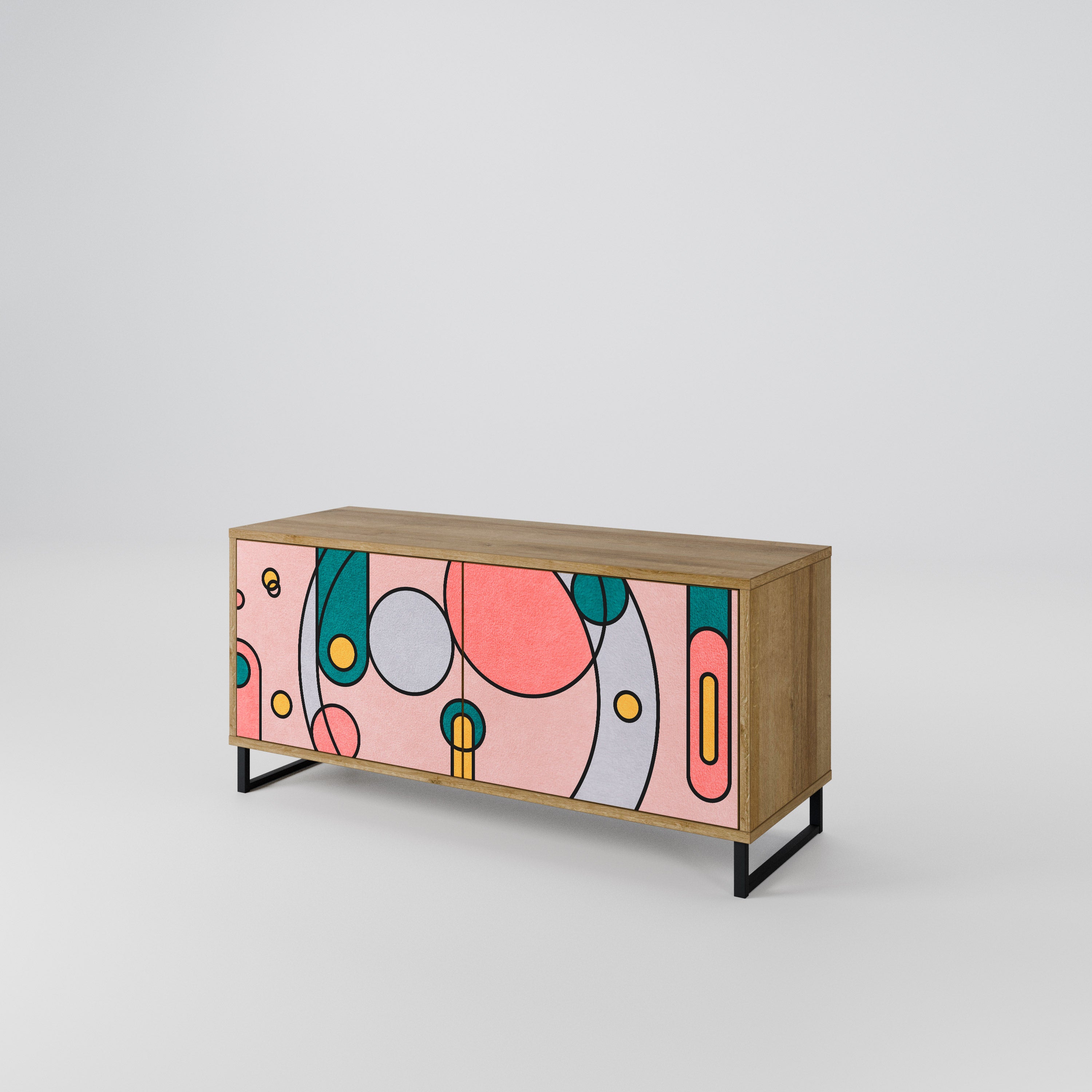 GOSSAMER ECHOES Compact 2-Door TV Cabinet