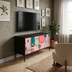 GOSSAMER ECHOES Mueble de TV Compacto de 2 puertas