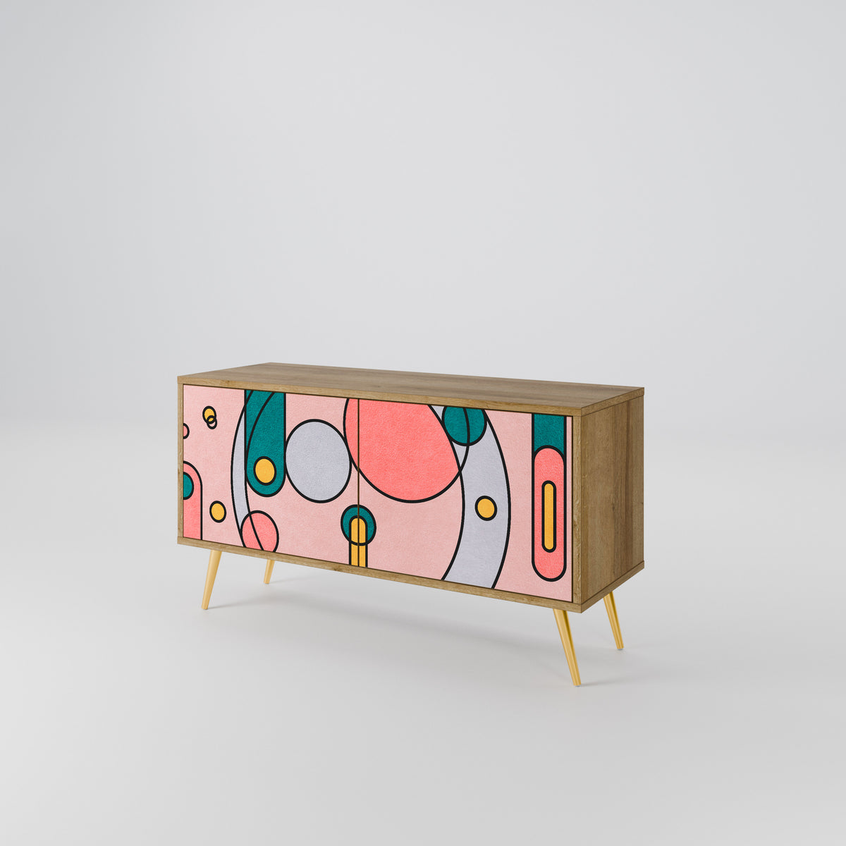 GOSSAMER ECHOES Compact 2-Door TV Cabinet