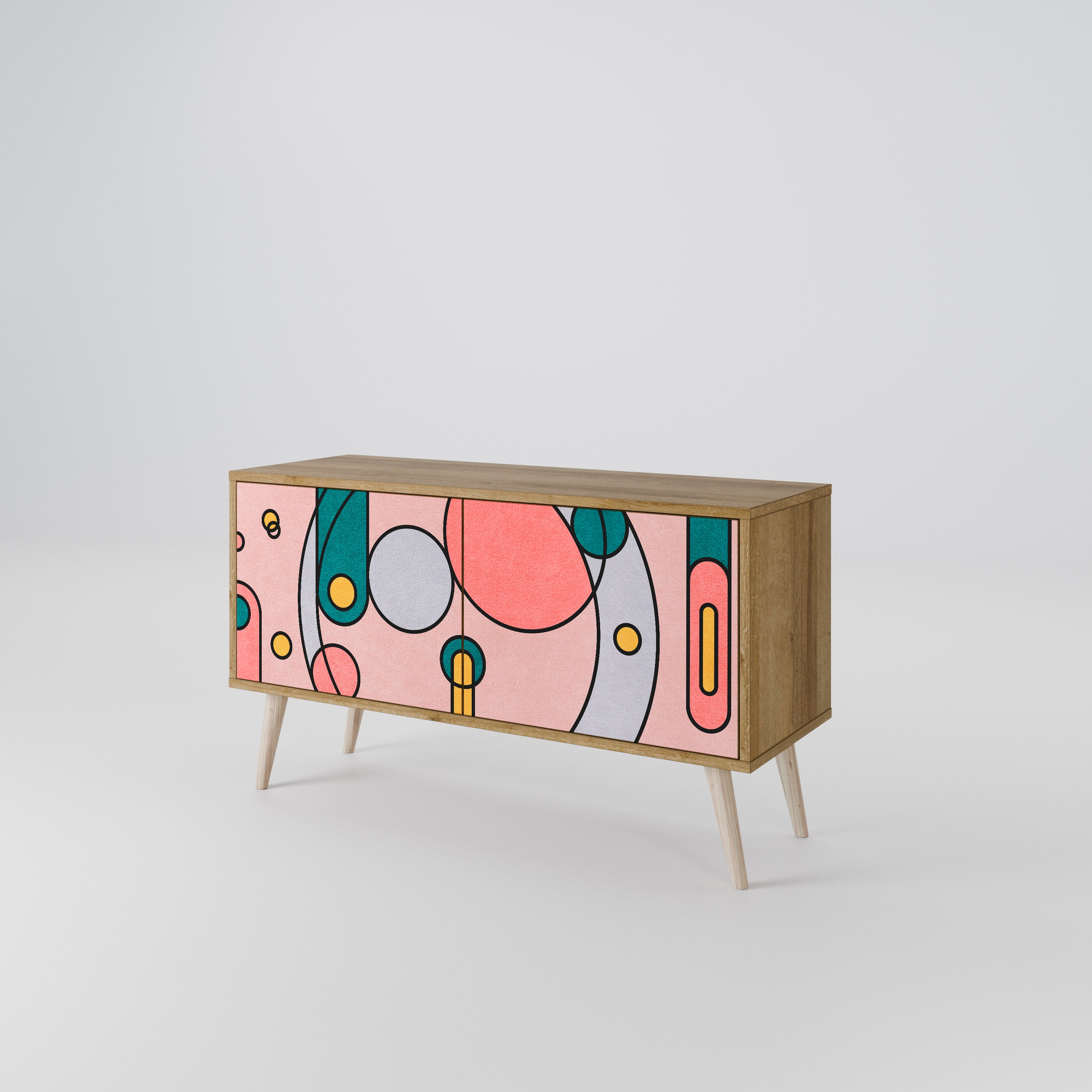 GOSSAMER ECHOES Compact 2-Door TV Cabinet