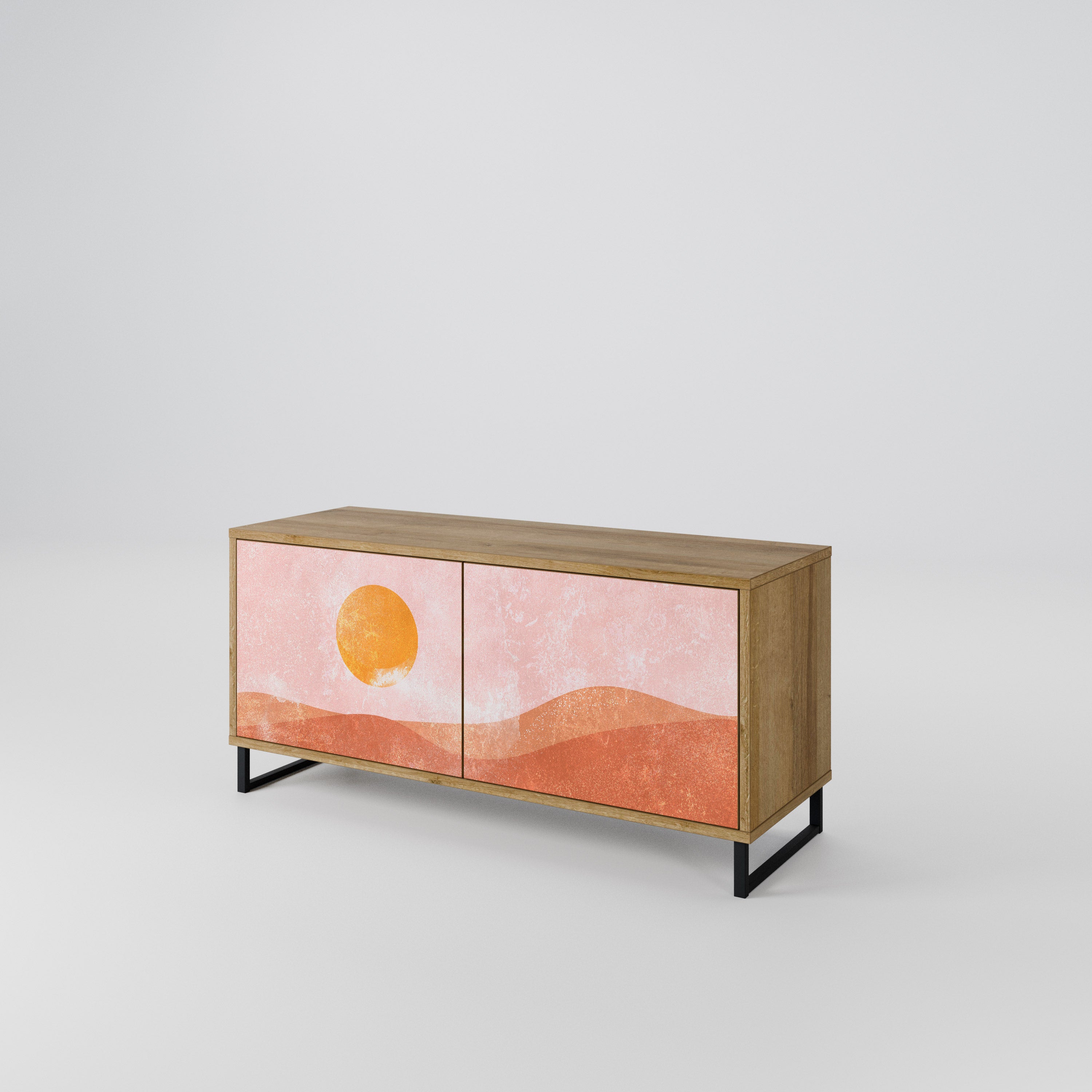 LUMINOUS SUNLIGHT Compact 2-Door TV Cabinet