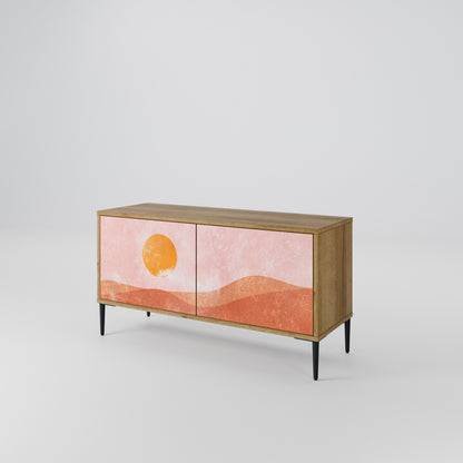 LUMINOUS SUNLIGHT Mueble de TV Compacto de 2 puertas