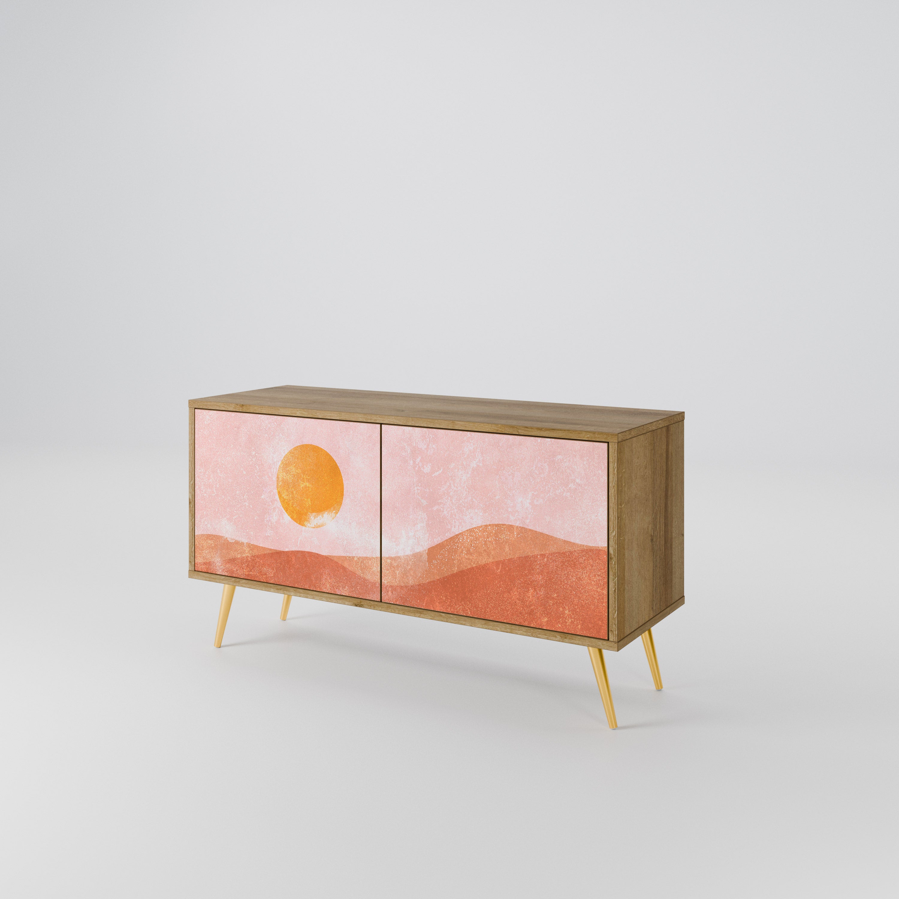 LUMINOUS SUNLIGHT Compact 2-Door TV Cabinet