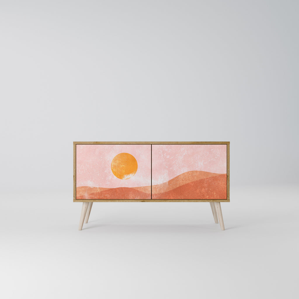 LUMINOUS SUNLIGHT Mueble de TV Compacto de 2 puertas