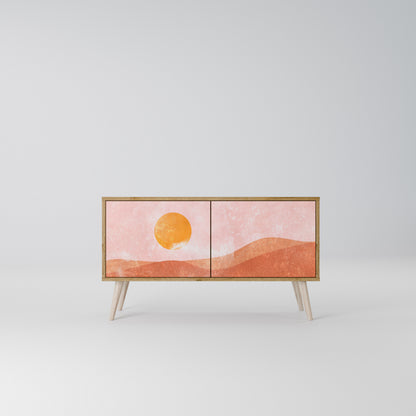 LUMINOUS SUNLIGHT Mueble de TV Compacto de 2 puertas