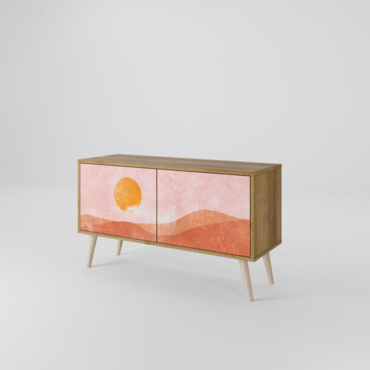 LUMINOUS SUNLIGHT Mueble de TV Compacto de 2 puertas