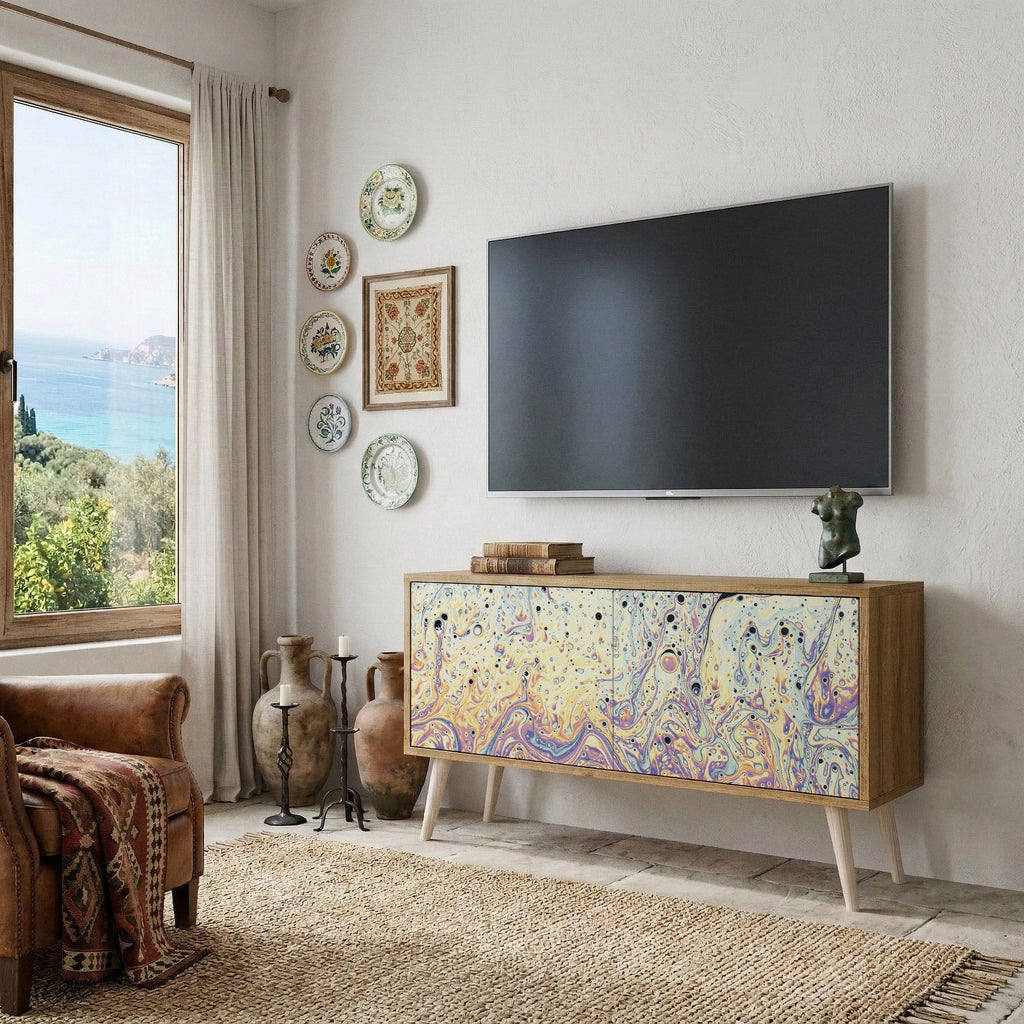 MOSAIC OF COLORS Mueble de TV Compacto de 2 puertas