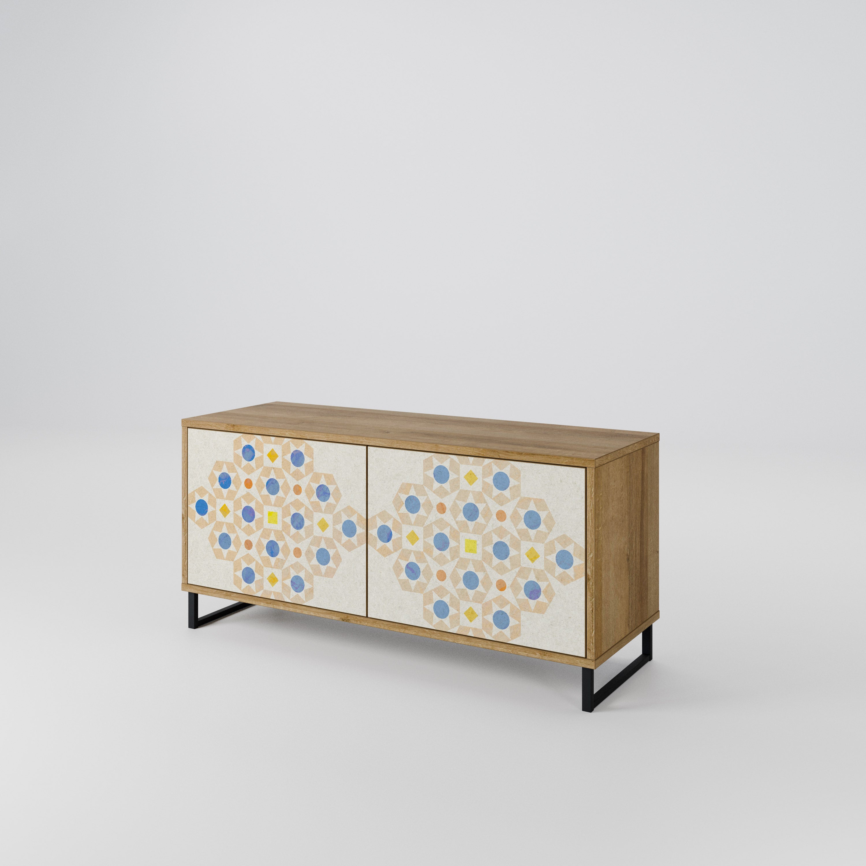 PATTERNED PRISM Compact 2-Door TV Cabinet
