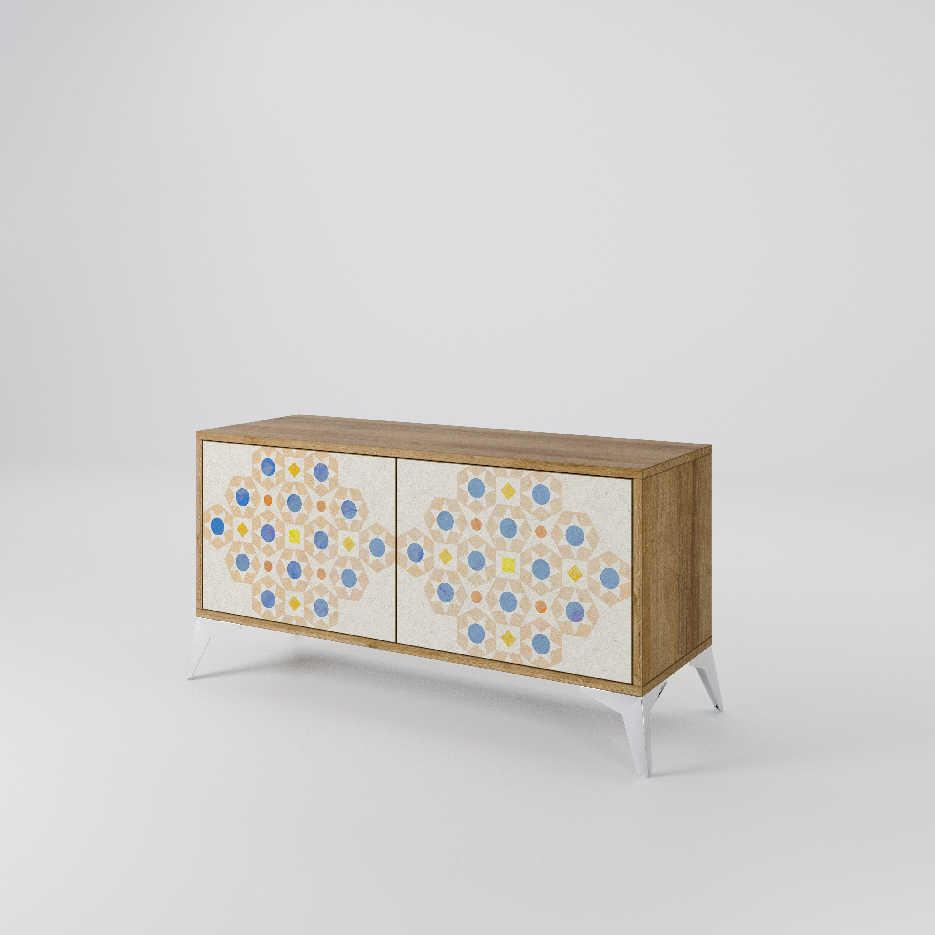 PATTERNED PRISM Compact 2-Door TV Cabinet