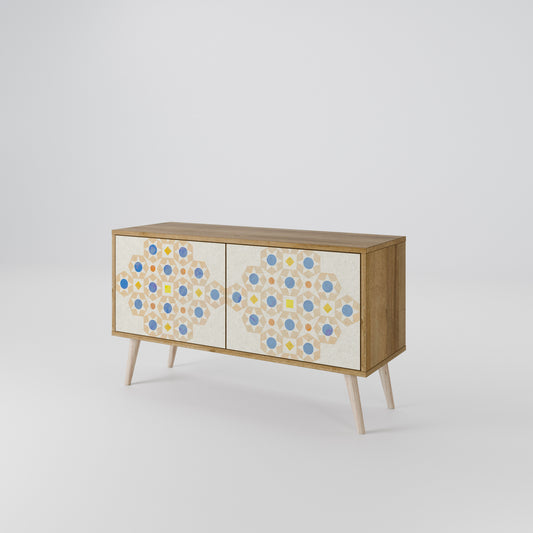 PATTERNED PRISM Mueble de TV Compacto de 2 puertas