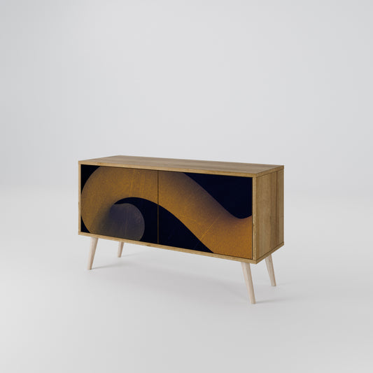 HOLLOW TIME Mueble de TV Compacto de 2 puertas