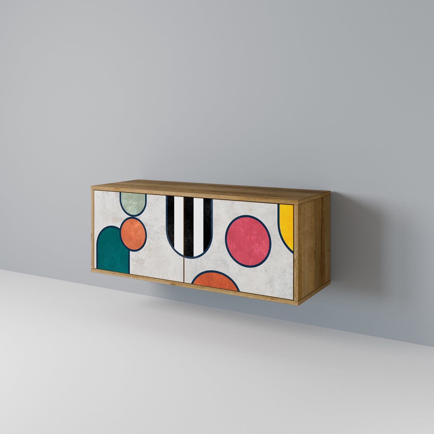 COOL STORY Mueble de TV Compacto de 2 puertas