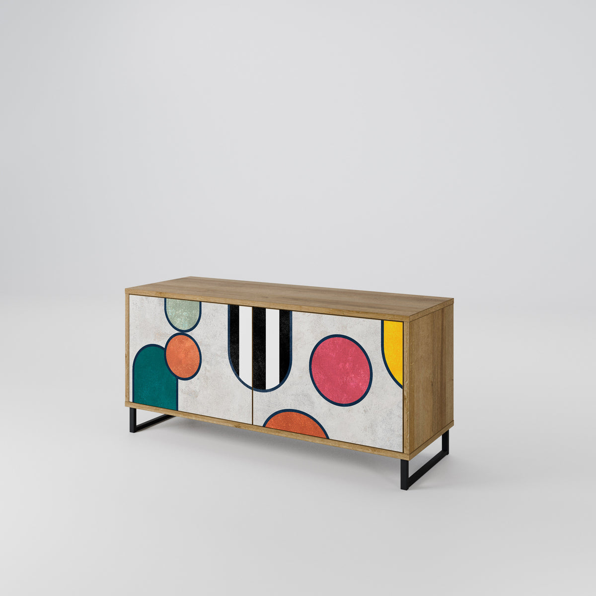 COOL STORY Mueble de TV Compacto de 2 puertas