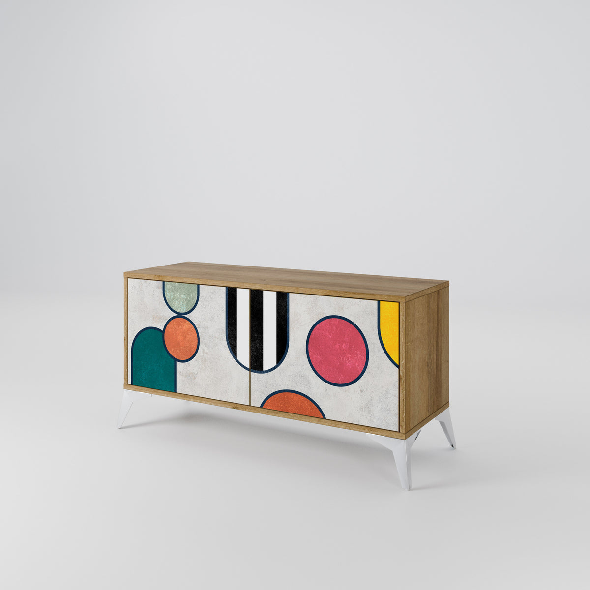 COOL STORY Mueble de TV Compacto de 2 puertas