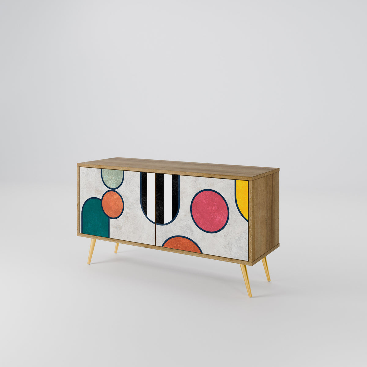 COOL STORY Mueble de TV Compacto de 2 puertas