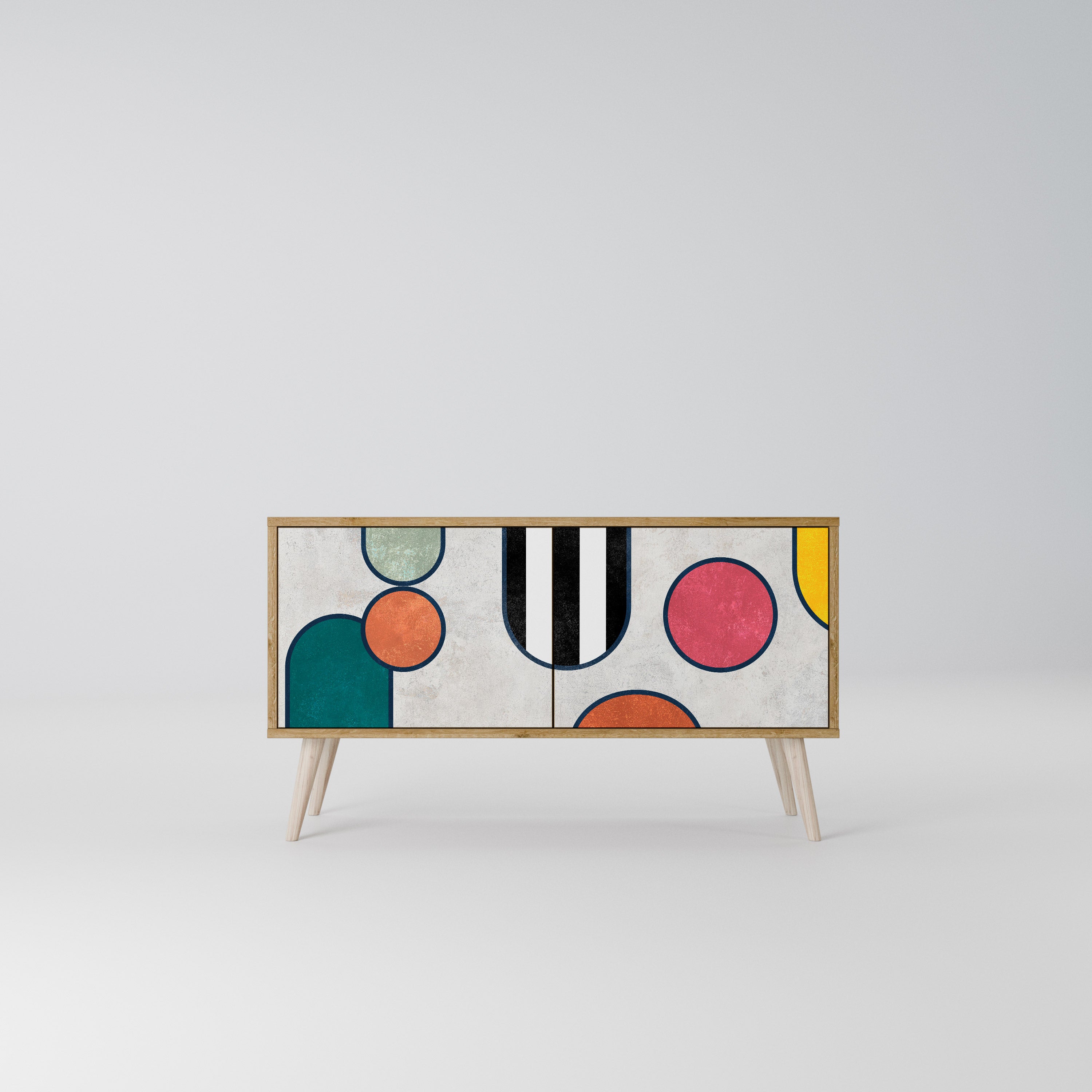 COOL STORY Mueble de TV Compacto de 2 puertas