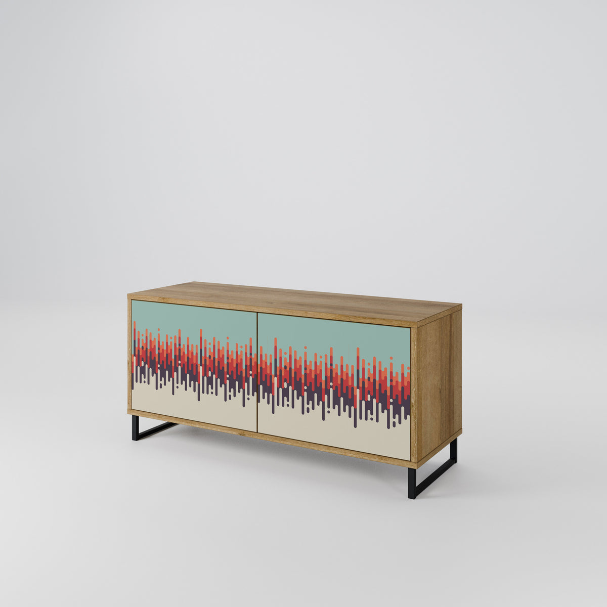 CHROMA CONTOURS Mueble de TV Compacto de 2 puertas