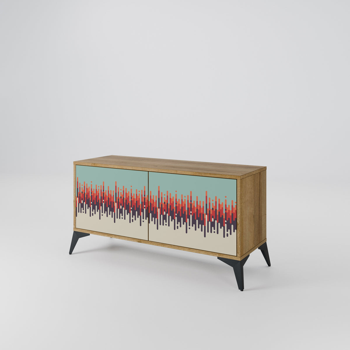 CHROMA CONTOURS Mueble de TV Compacto de 2 puertas