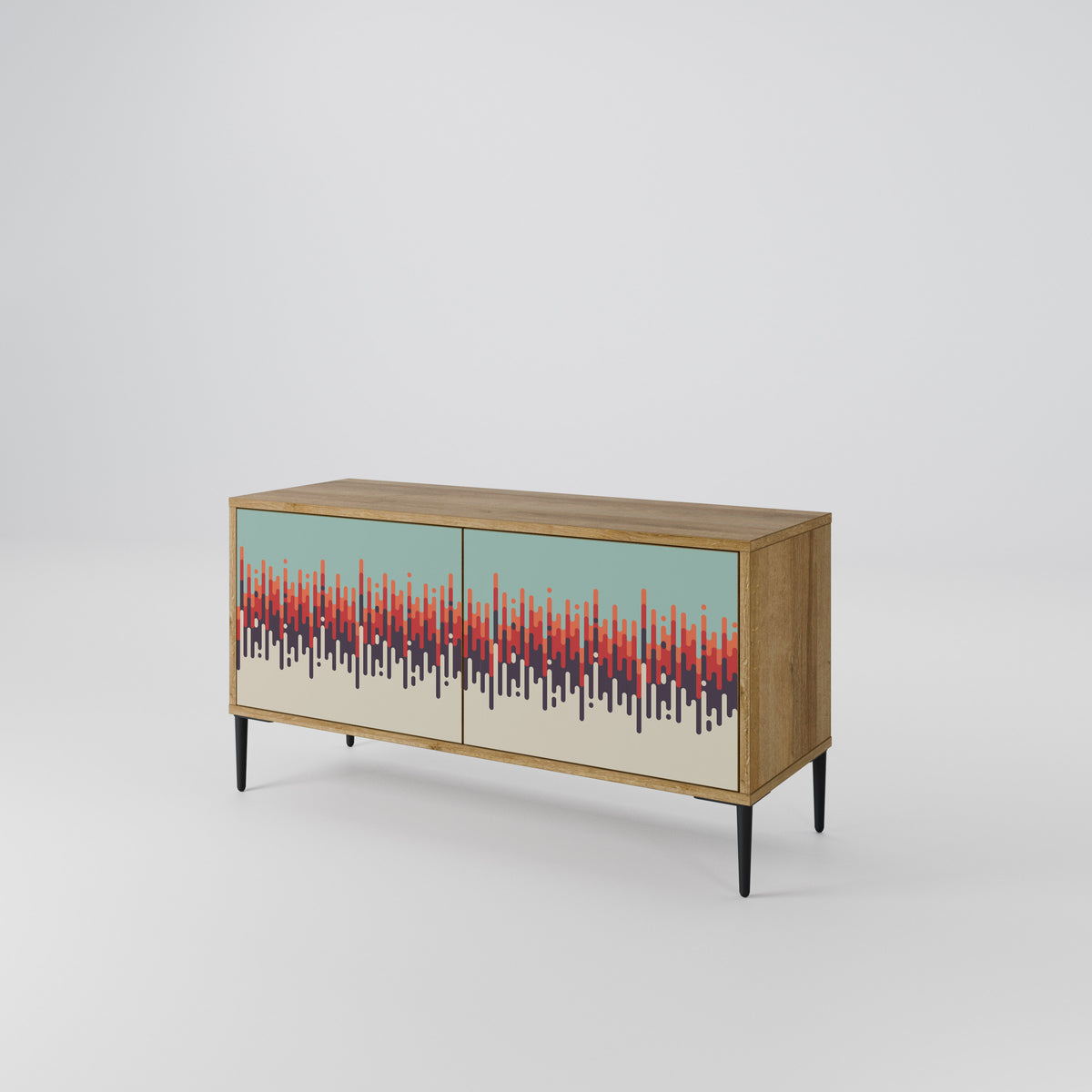 CHROMA CONTOURS Mueble de TV Compacto de 2 puertas