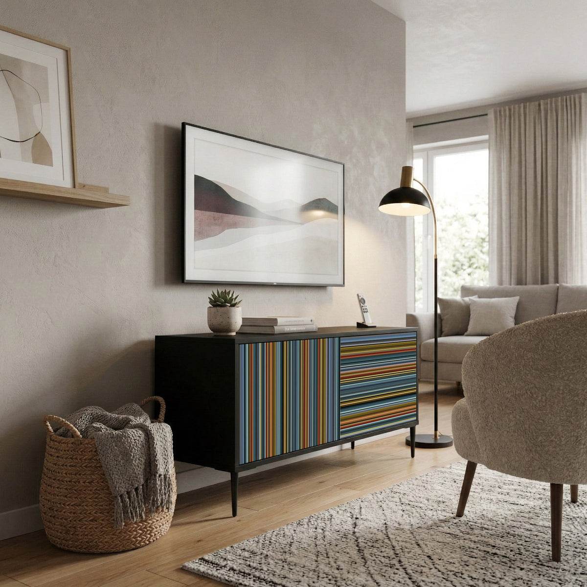 LINEOUT SPECTRUM Mueble de TV Compacto de 2 puertas