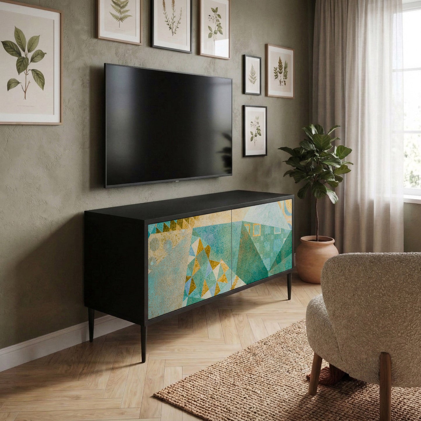 SPECTRUM SPLENDOR Mueble de TV Compacto de 2 puertas