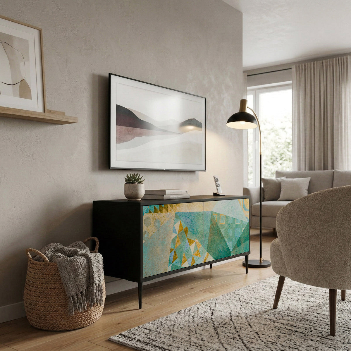 SPECTRUM SPLENDOR Mueble de TV Compacto de 2 puertas