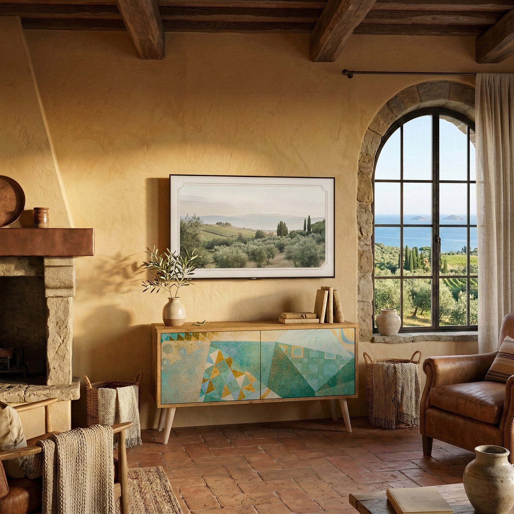 SPECTRUM SPLENDOR Mueble de TV Compacto de 2 puertas