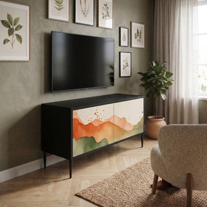 WATERCOLOUR PEAKS Mueble de TV Compacto de 2 puertas