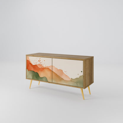 WATERCOLOUR PEAKS Mueble de TV Compacto de 2 puertas