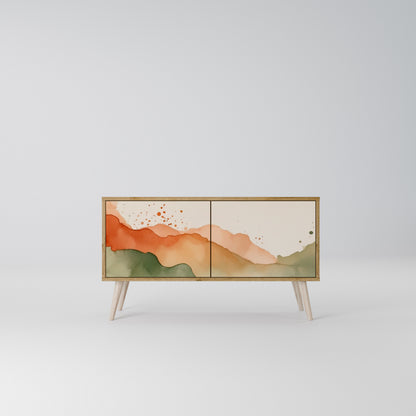 WATERCOLOUR PEAKS Mueble de TV Compacto de 2 puertas