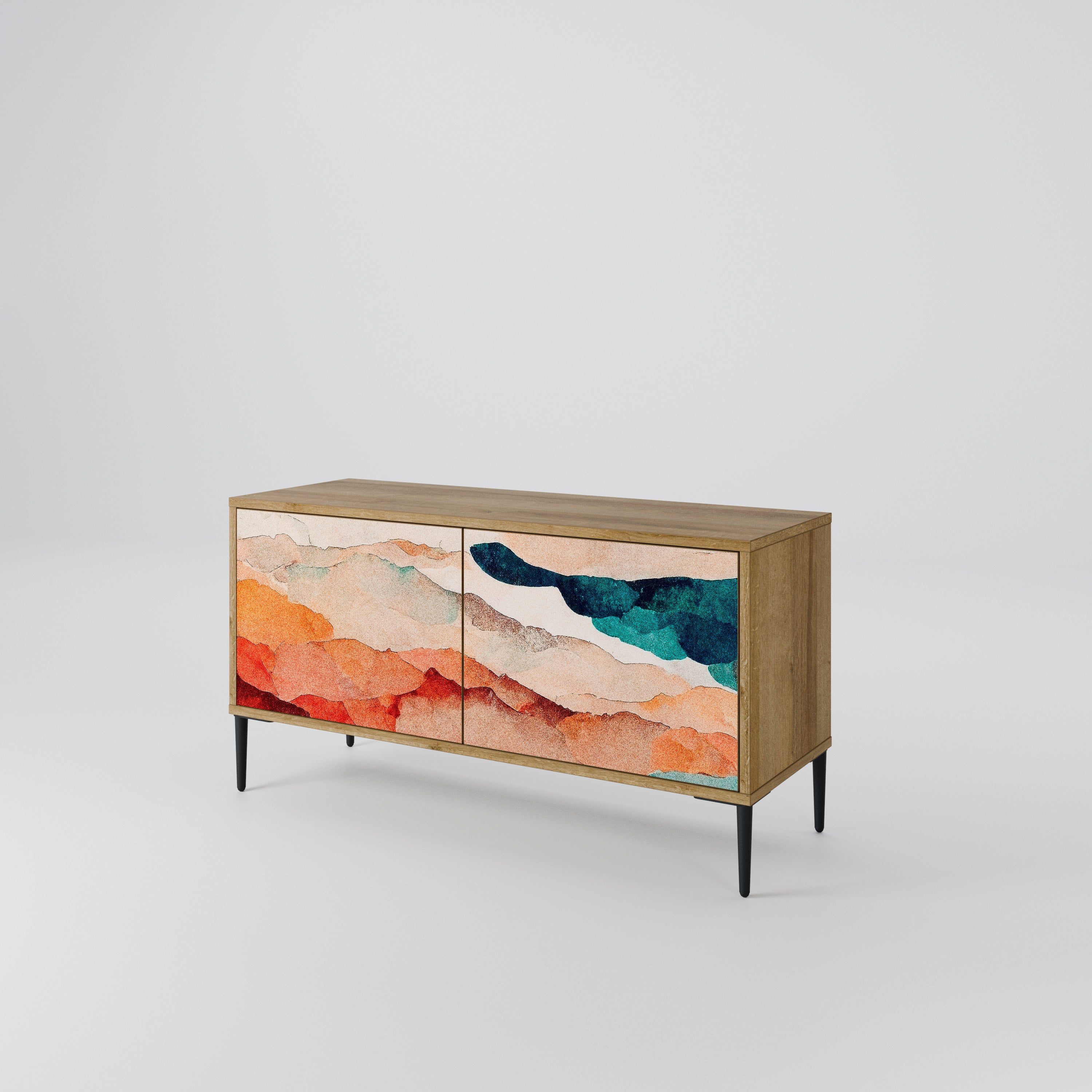 ABSTRACT LANDSCAPE Mueble de TV Compacto de 2 puertas