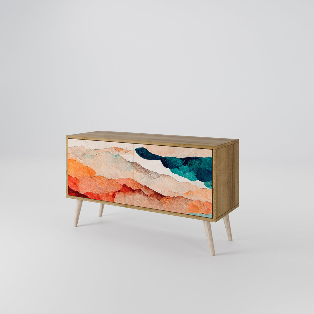ABSTRACT LANDSCAPE Mueble de TV Compacto de 2 puertas