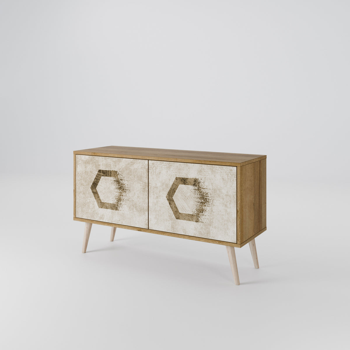 HEXAGONAL SHAPES Mueble de TV Compacto de 2 puertas