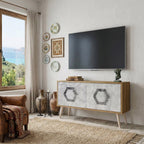 HEXAGONAL FIGURES Mueble de TV Compacto de 2 puertas