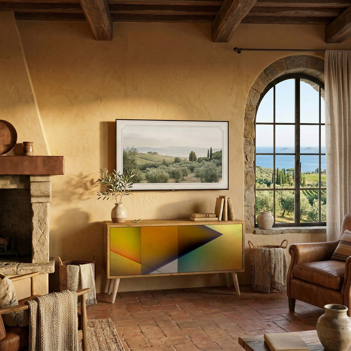 PIERCING SHARPNESS Mueble de TV Compacto de 2 puertas