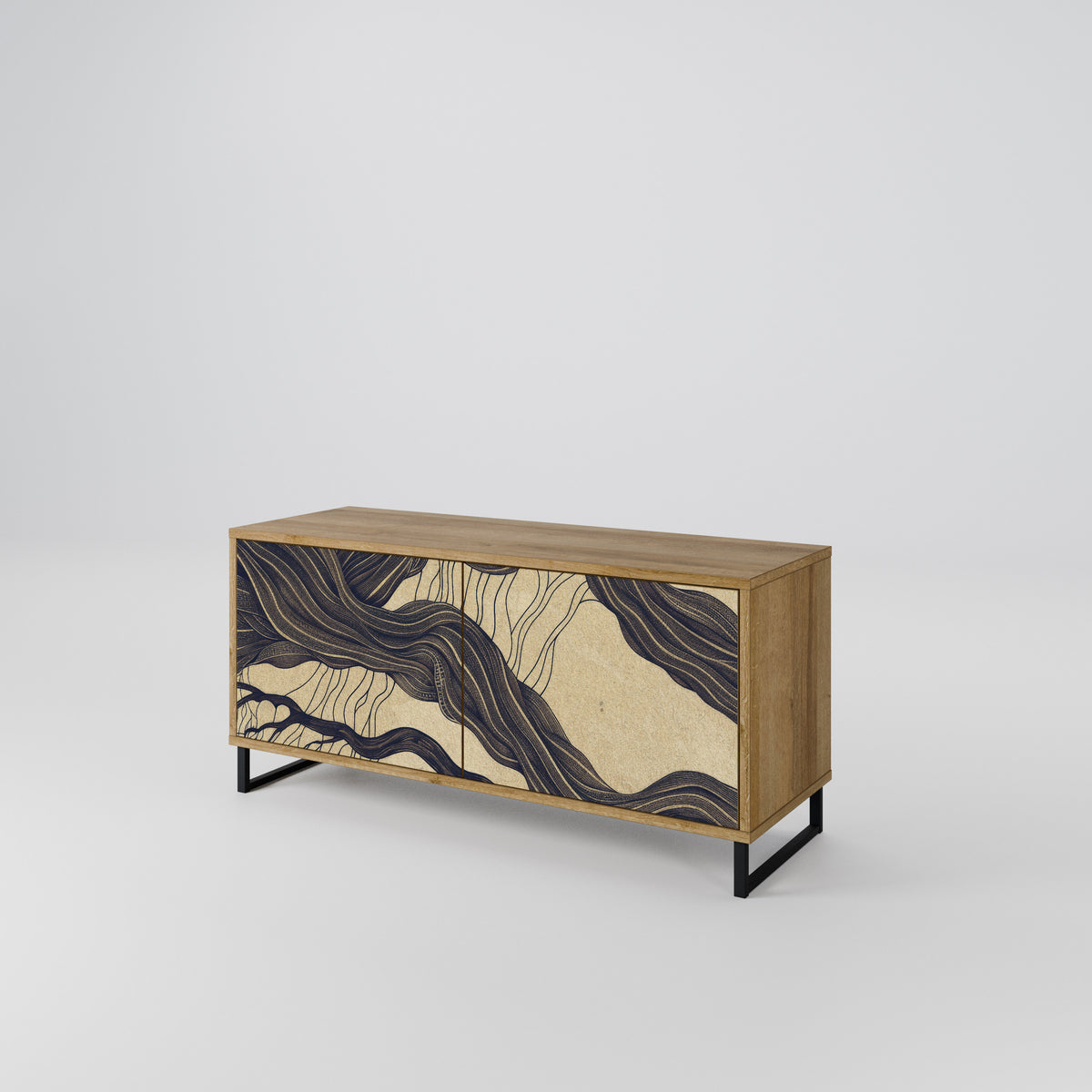 UNIFIED FRAGMENTS Mueble de TV Compacto de 2 puertas