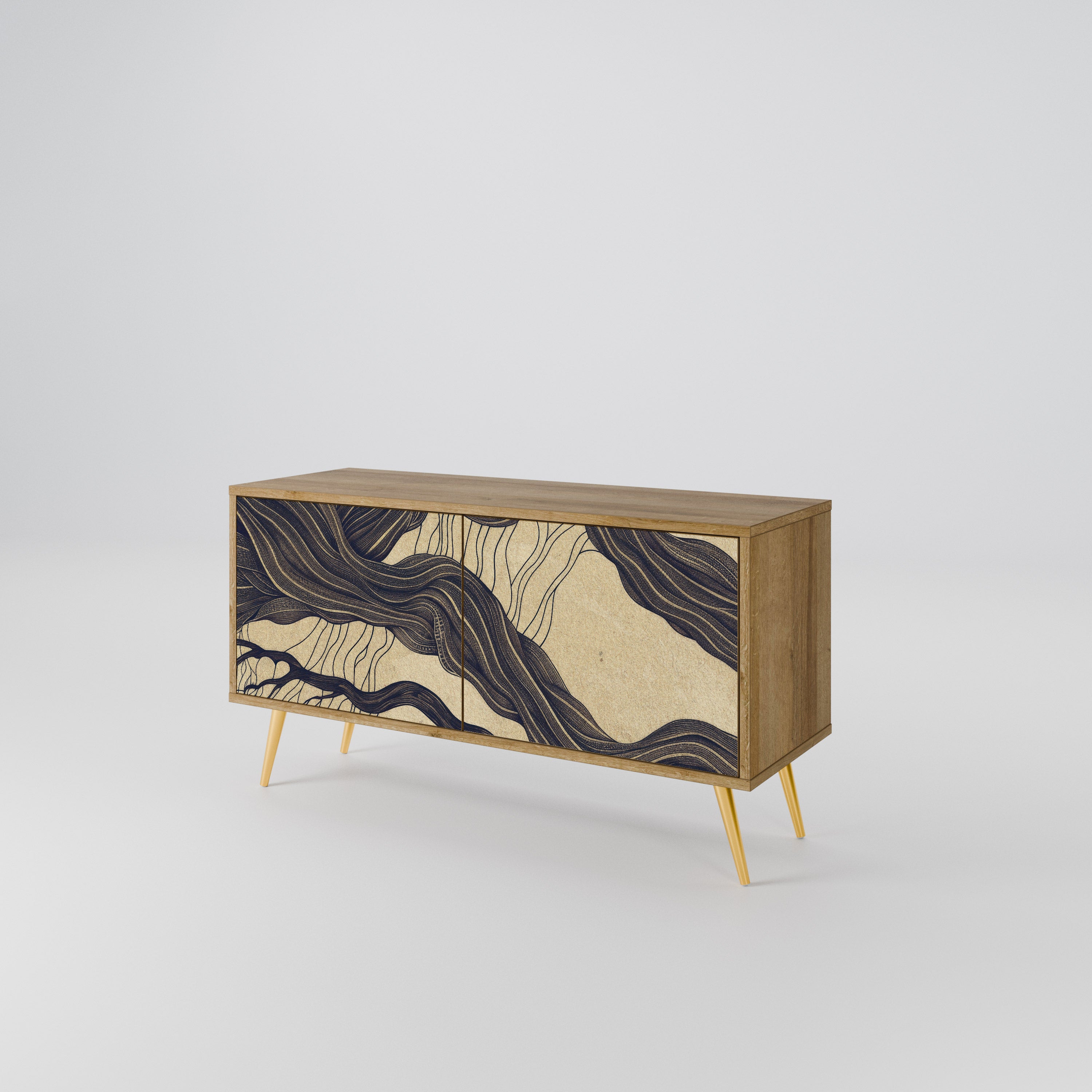 UNIFIED FRAGMENTS Compact 2-Door TV Cabinet