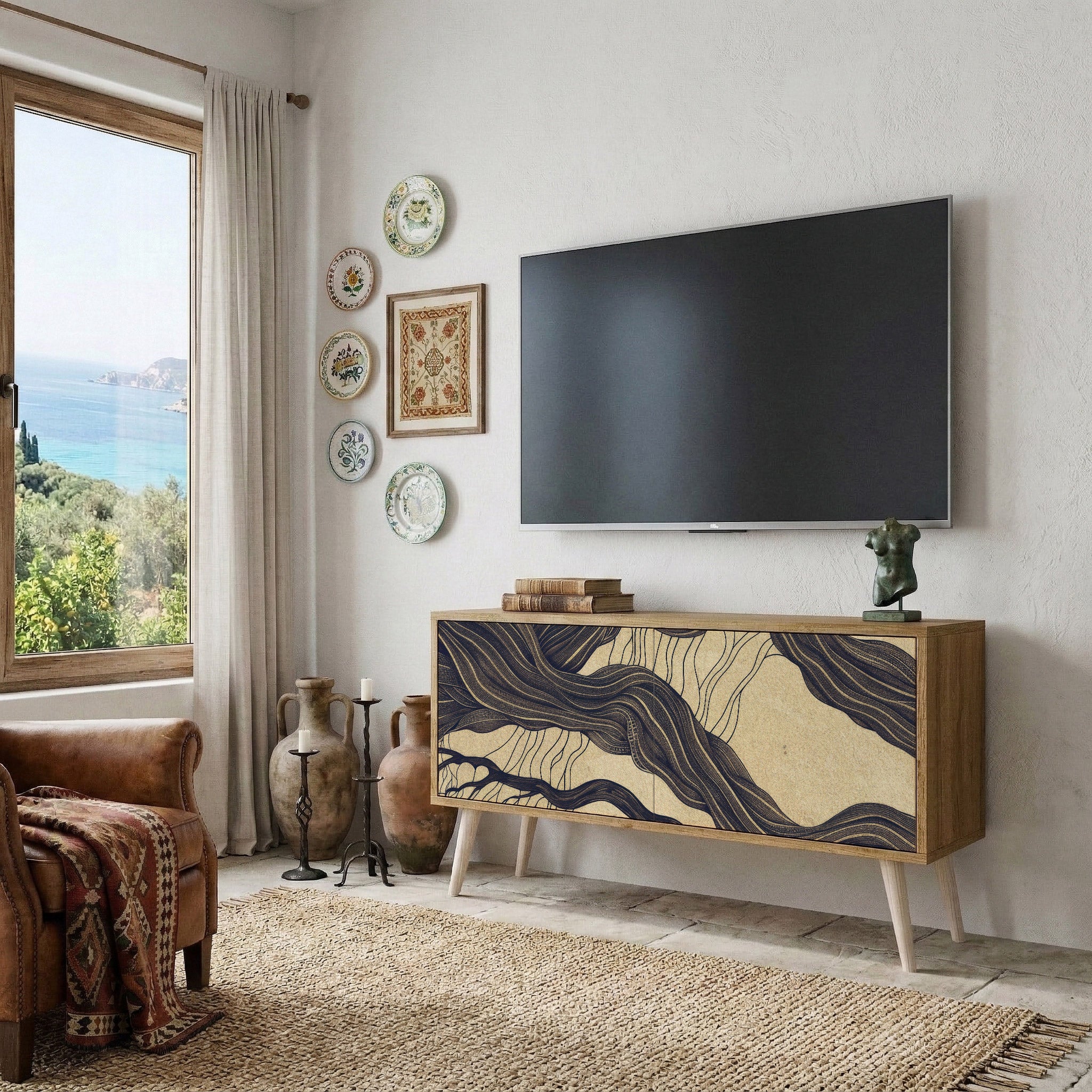 UNIFIED FRAGMENTS Mueble de TV Compacto de 2 puertas