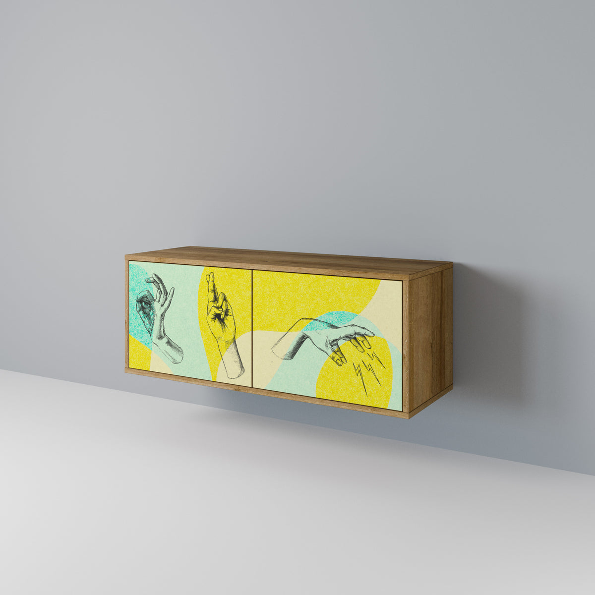BODY LANGUAGE Mueble de TV Compacto de 2 puertas