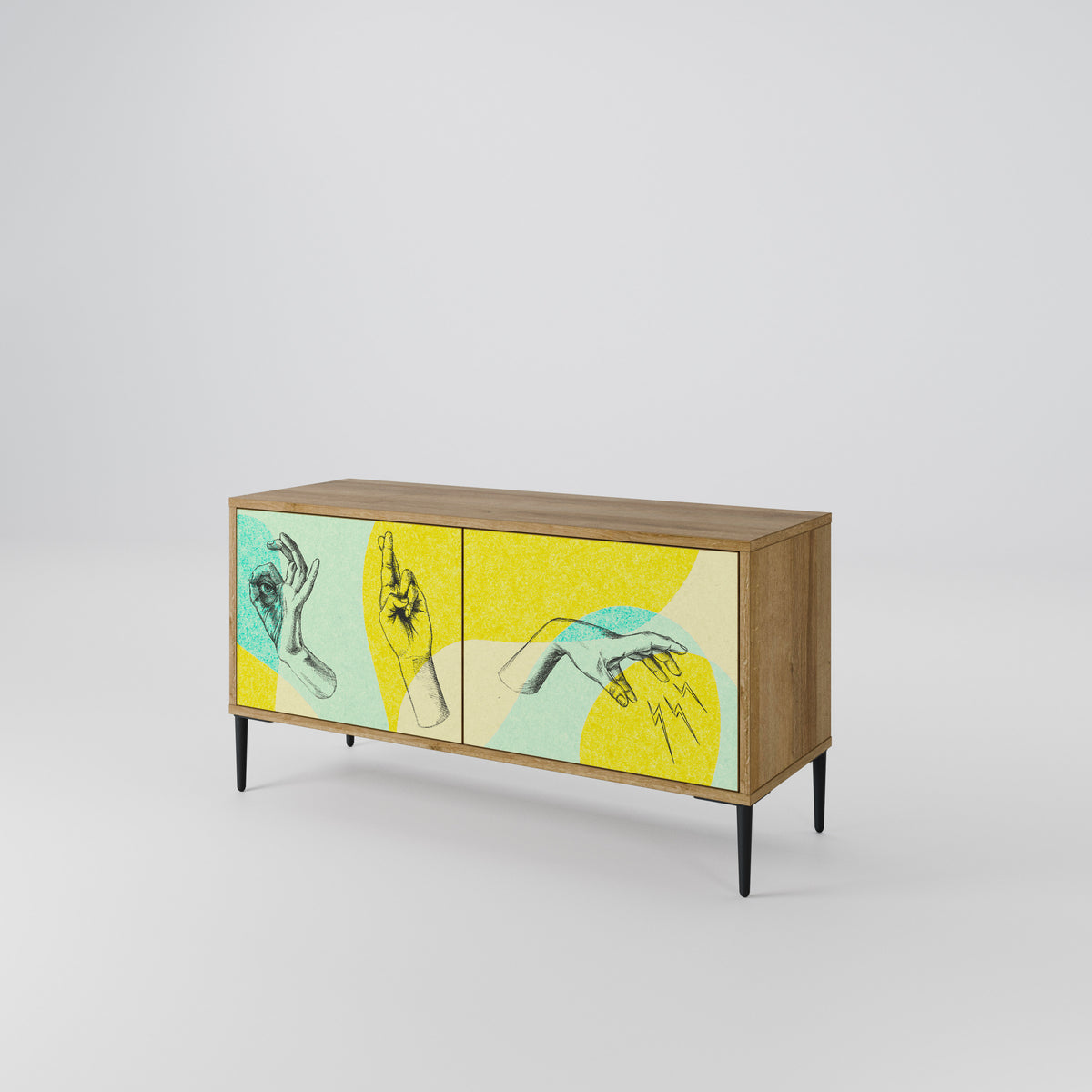 BODY LANGUAGE Mueble de TV Compacto de 2 puertas