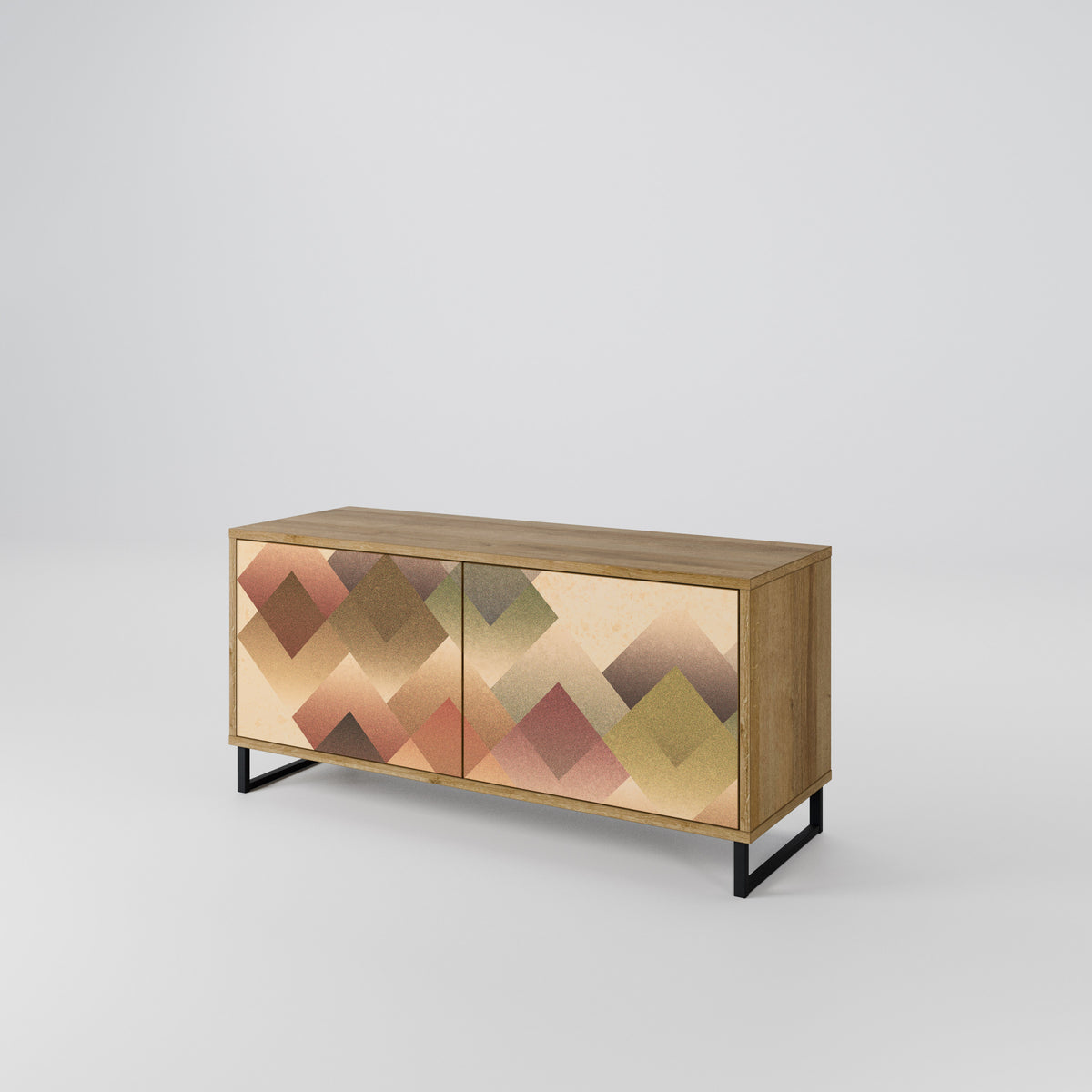 GEOMETRIC FUSION Mueble de TV Compacto de 2 puertas