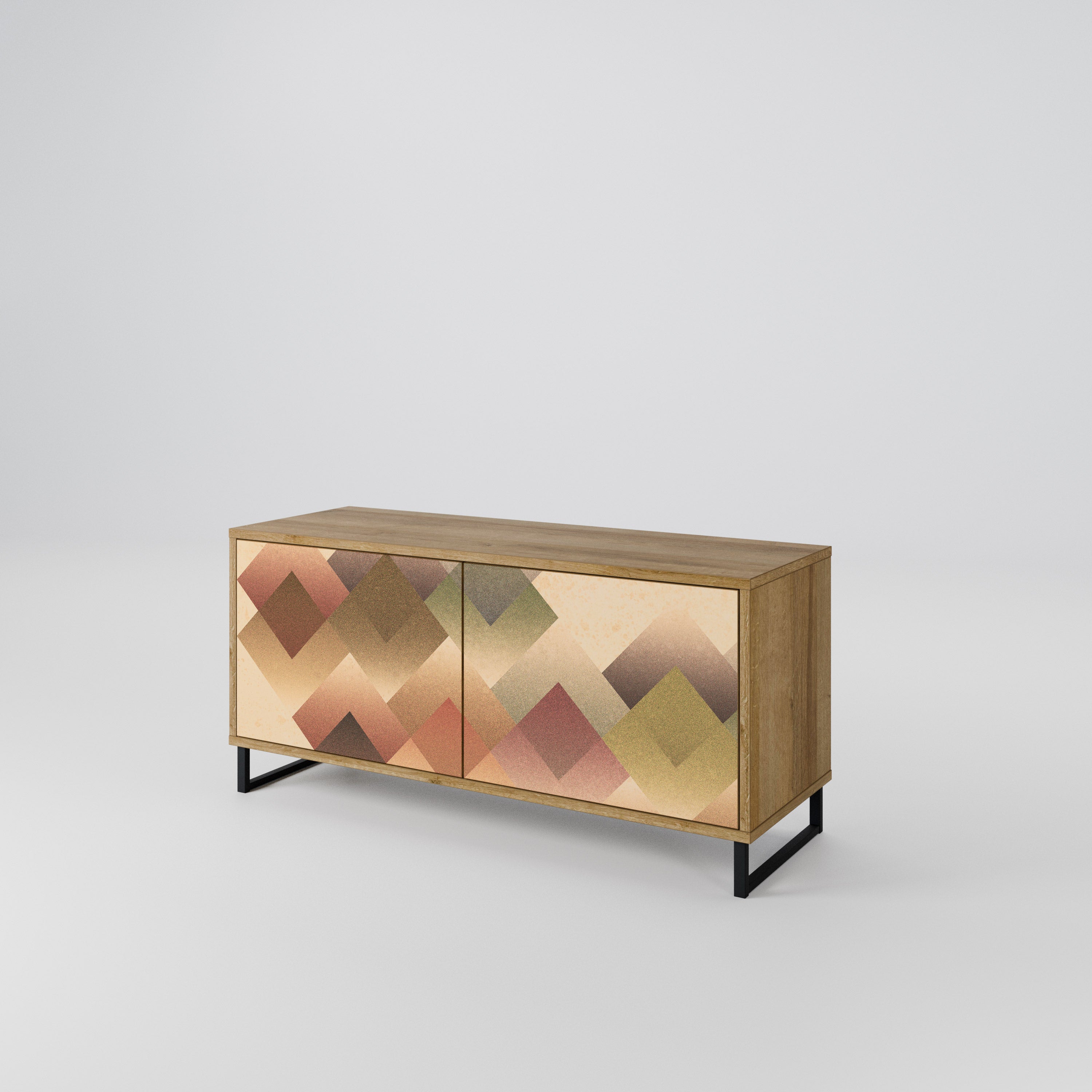 GEOMETRIC FUSION Compact 2-Door TV Cabinet