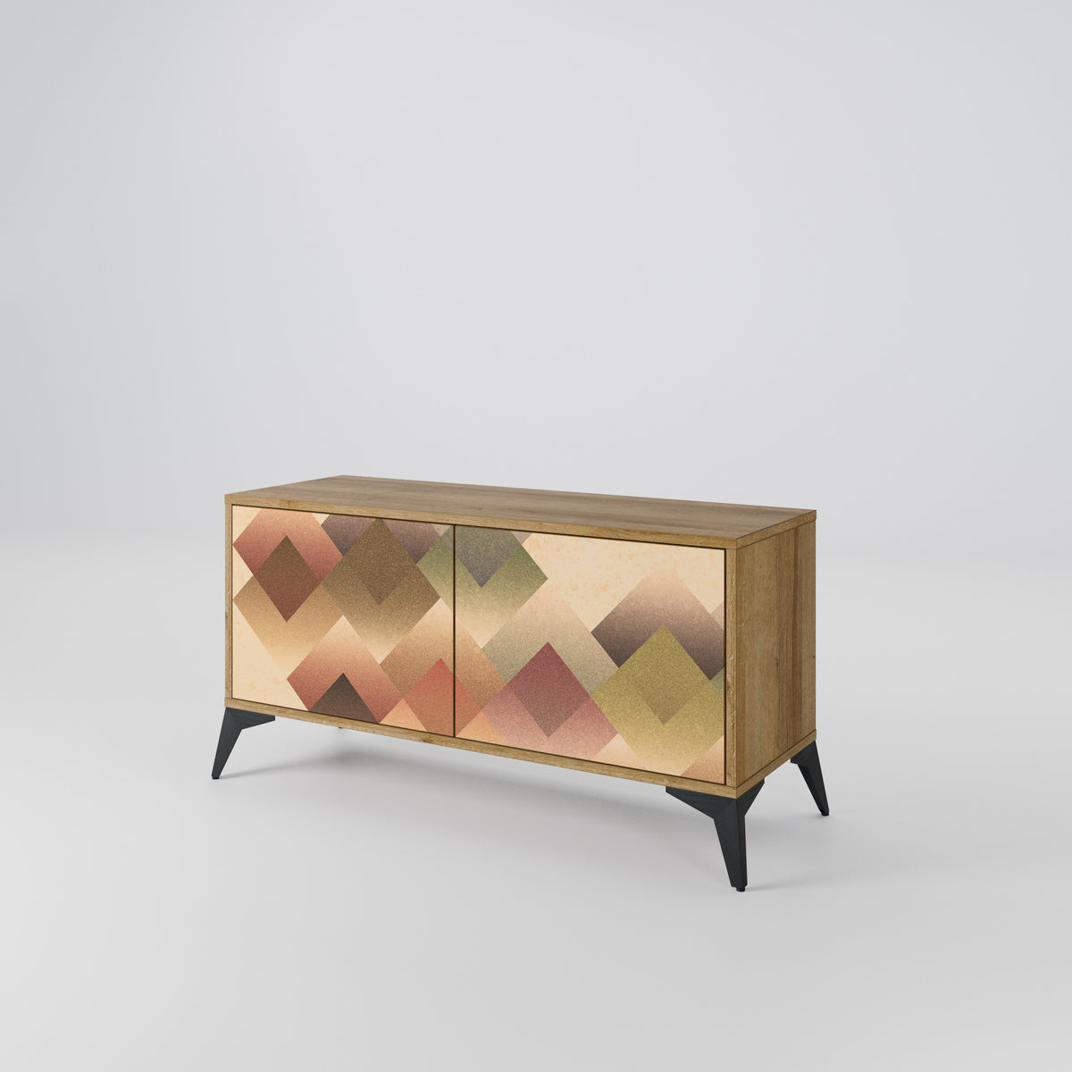 GEOMETRIC FUSION Mueble de TV Compacto de 2 puertas