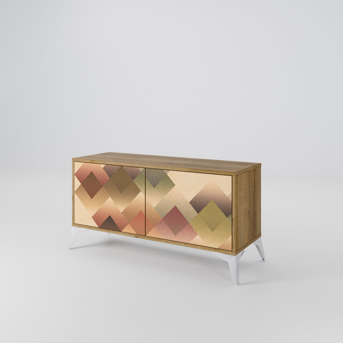 GEOMETRIC FUSION Mueble de TV Compacto de 2 puertas