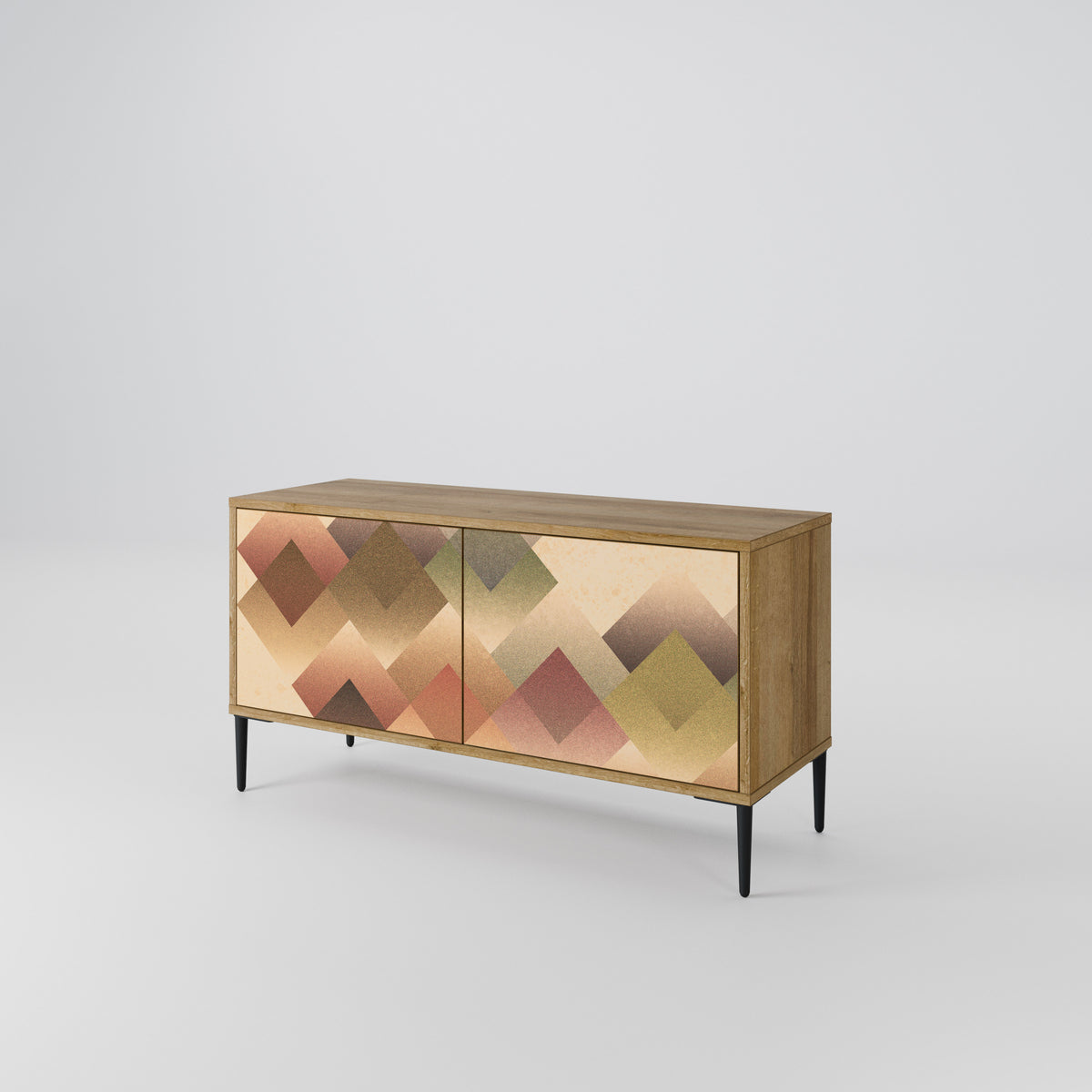 GEOMETRIC FUSION Mueble de TV Compacto de 2 puertas