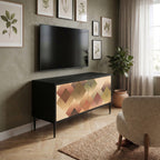 GEOMETRIC FUSION Mueble de TV Compacto de 2 puertas