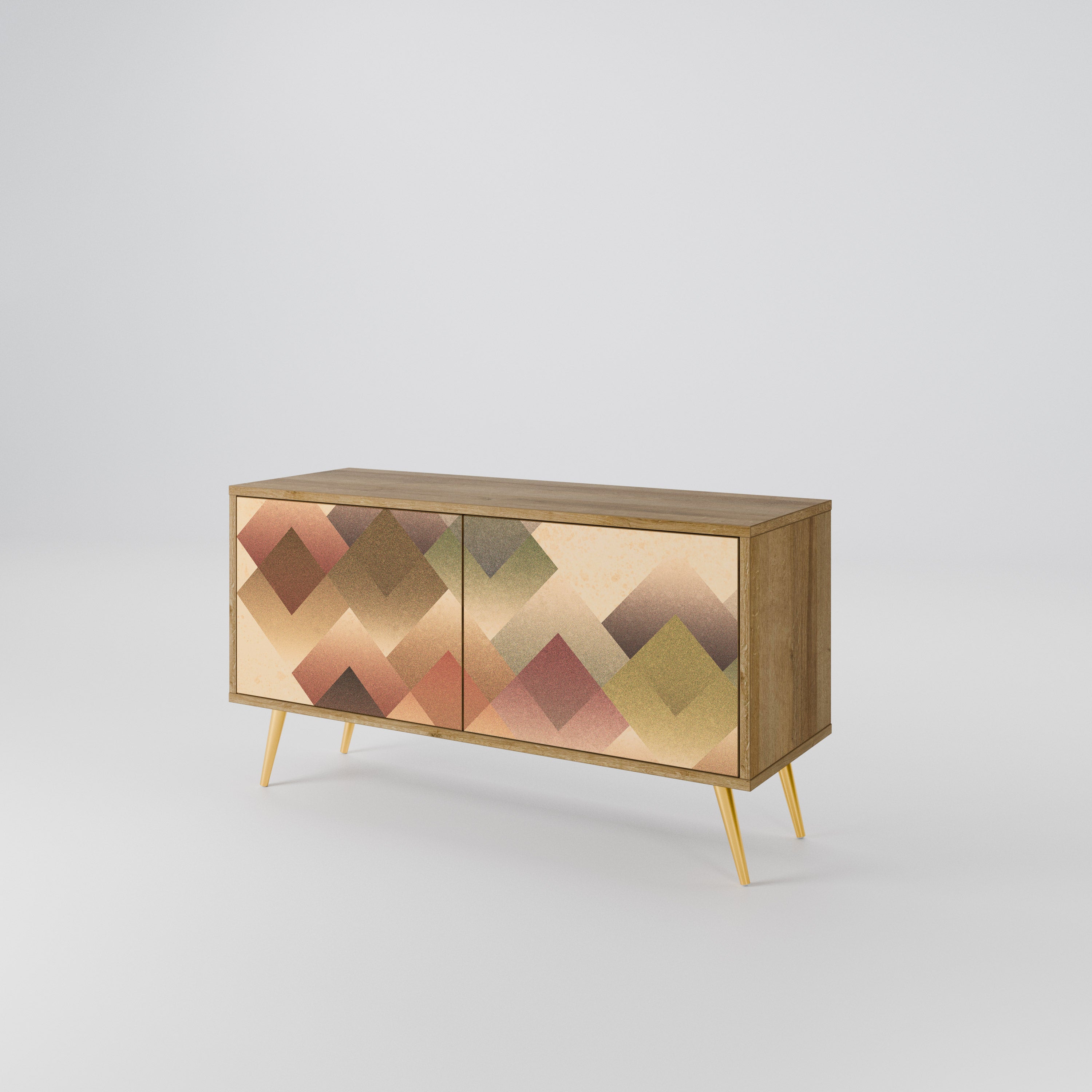 GEOMETRIC FUSION Compact 2-Door TV Cabinet