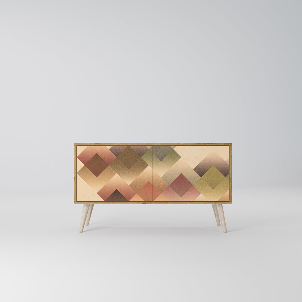 GEOMETRIC FUSION Mueble de TV Compacto de 2 puertas