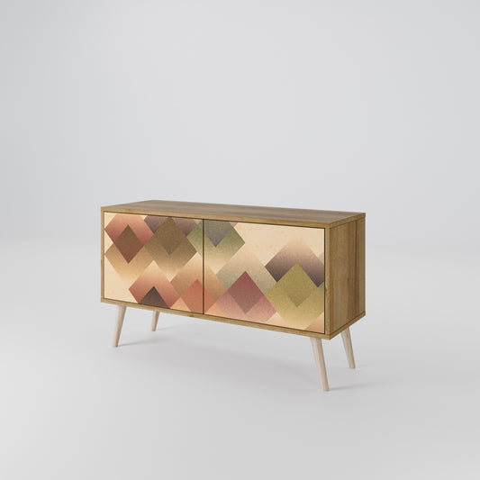 GEOMETRIC FUSION Mueble de TV Compacto de 2 puertas